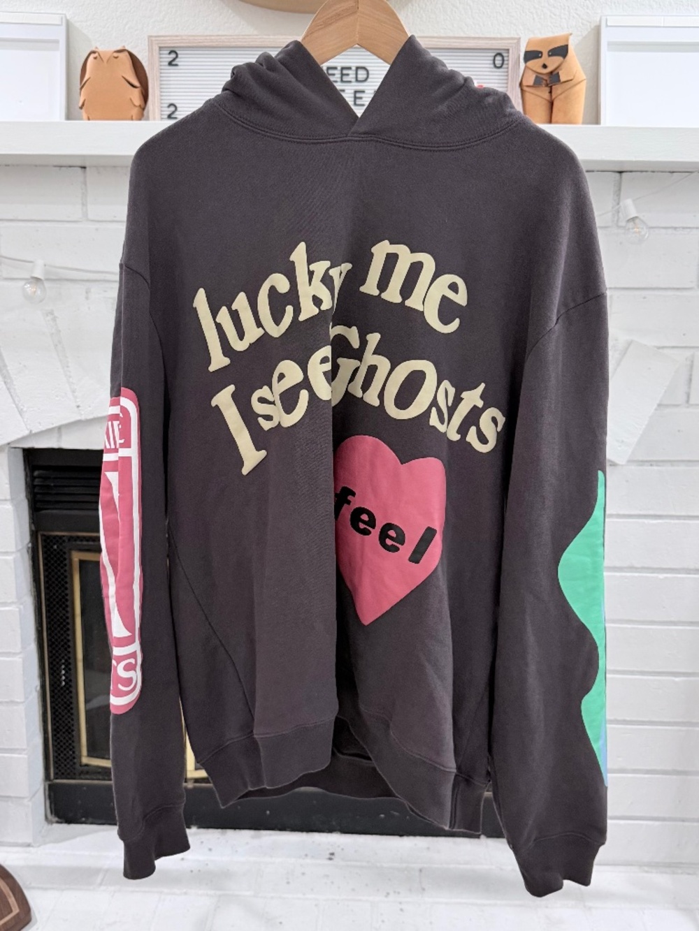 Camp Flog Gnaw Lucky Me I See Ghosts Printed Hoodie